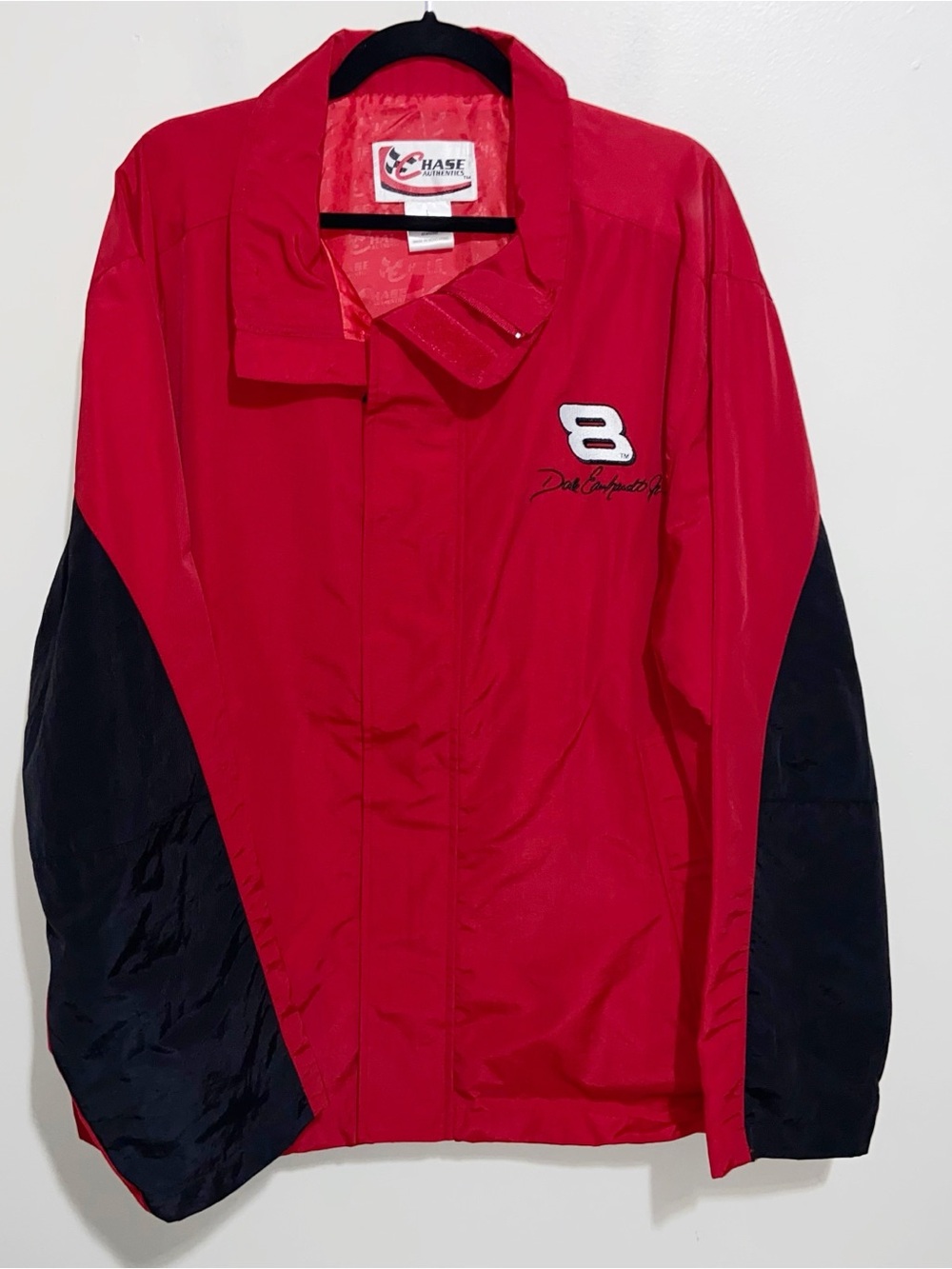 Vintage Chase Authentics Jacket Mens Large Dale Earnhardt Jr 8 Budweiser Nylon